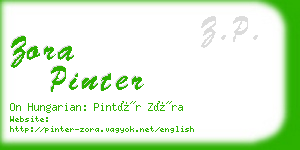 zora pinter business card